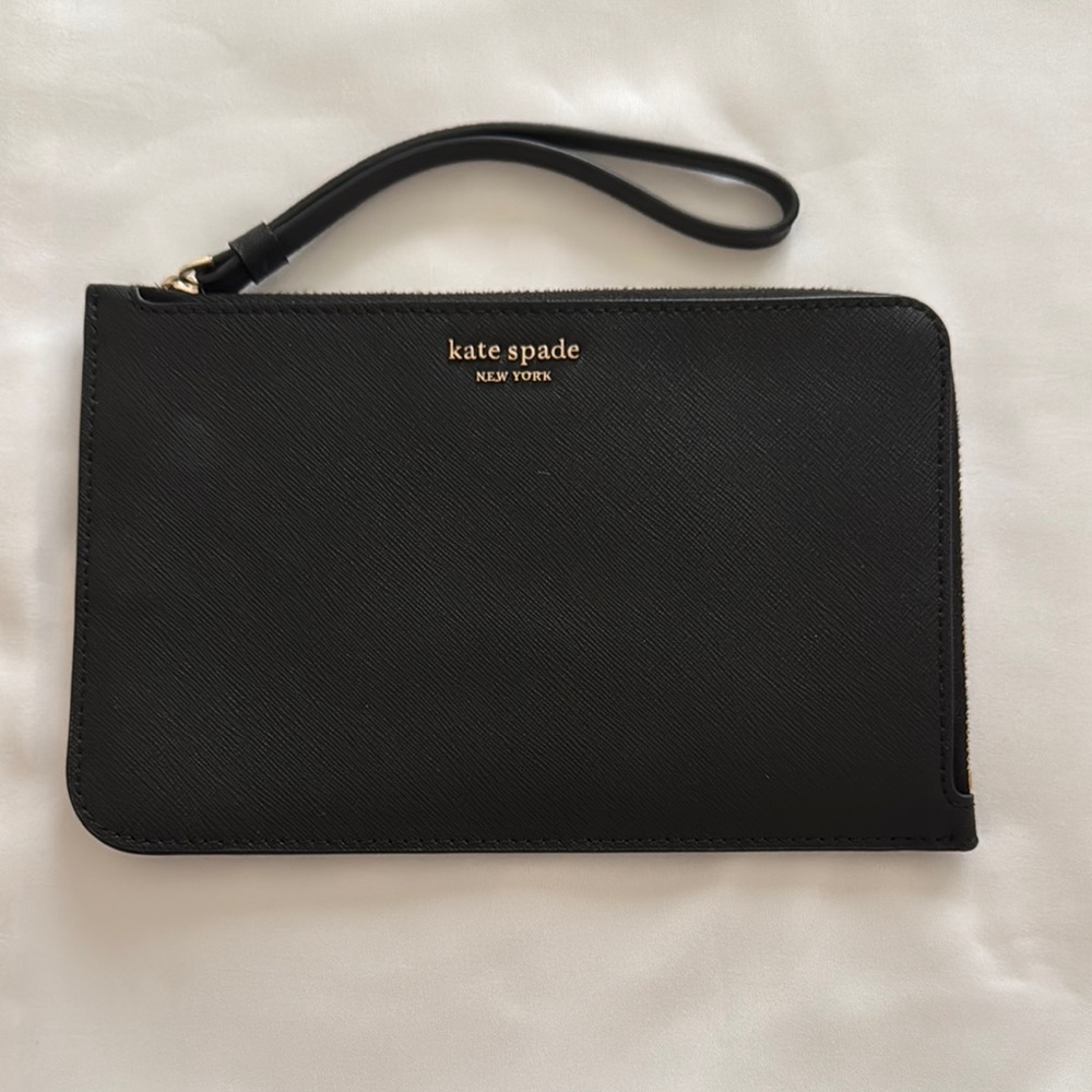 Kate Spade Black Saffiano Leather Clutch